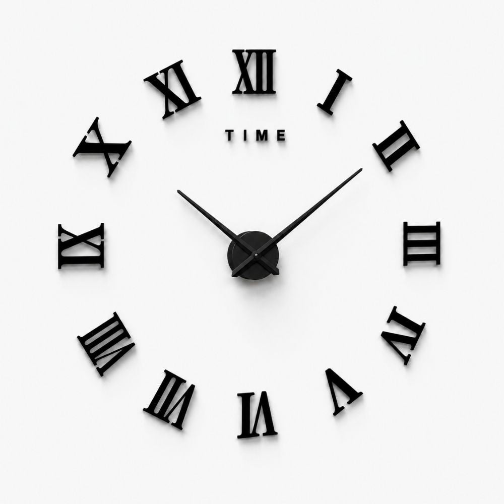 Zegar ścienny ROME czarny